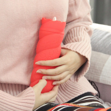 Warm Hands Silicone Hot Water Bag With Cover, Small Rubber Hot Water Bottle With Fleece Cover